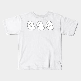 Kawaii Cute Ghosts Anime Manga Harajuku Simple Aesthetic Halloween Art Kids T-Shirt